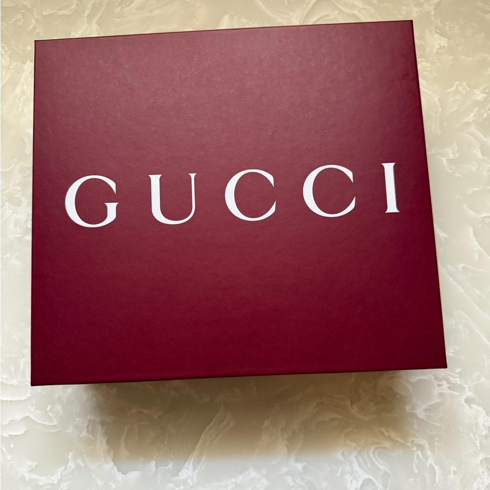 Gucci Deep Burgundy Box with White Logo